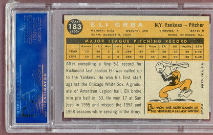1960 Topps Baseball #183 Eli Grba Yankees PSA 7 NM 561071