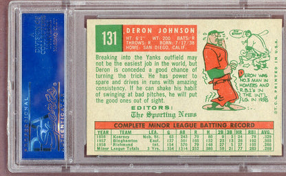 1959 Topps Baseball #131 Deron Johnson Yankees PSA 6.5 EX-MT+ 561076
