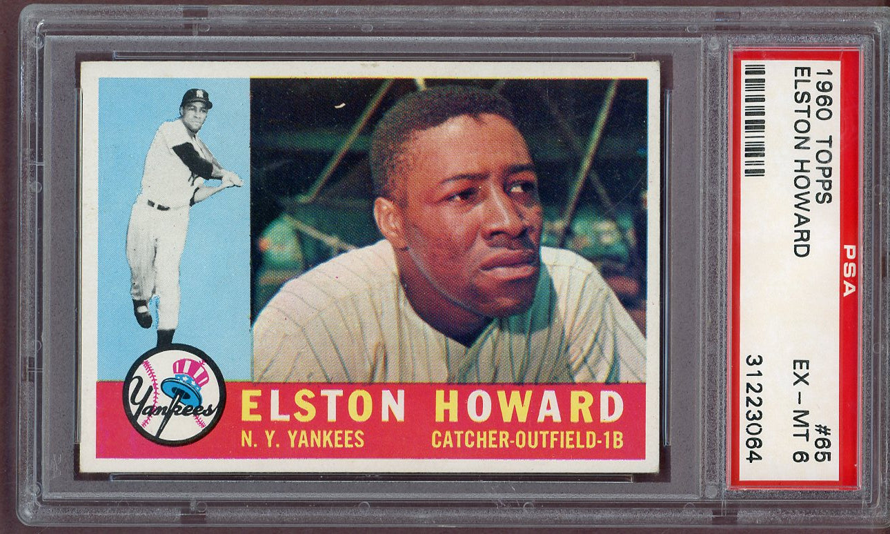 1960 Topps Baseball #065 Elston Howard Yankees PSA 6 EX-MT 561081