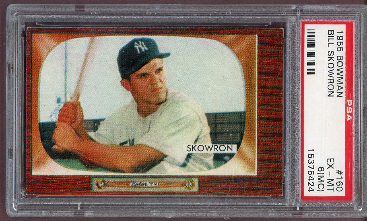 1955 Bowman Baseball #160 Bill Skowron Yankees PSA 6 EX-MT mc 561082
