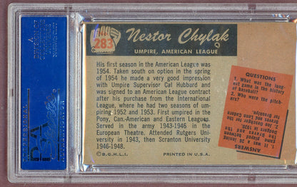 1955 Bowman Baseball #283 Nestor Chylak Umpire PSA 6 EX-MT 561083