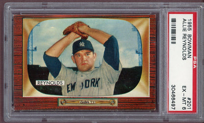 1955 Bowman Baseball #201 Allie Reynolds Yankees PSA 6 EX-MT 561085