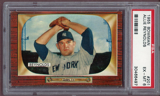 1955 Bowman Baseball #201 Allie Reynolds Yankees PSA 6 EX-MT 561085