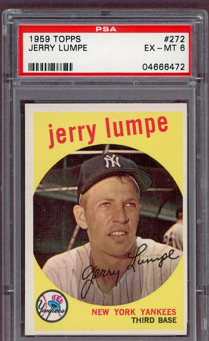 1959 Topps Baseball #272 Jerry Lumpe Yankees PSA 6 EX-MT 561092