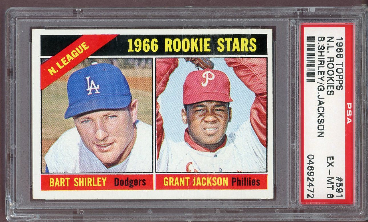 1966 Topps Baseball #591 Grant Jackson Phillies PSA 6 EX-MT 561094