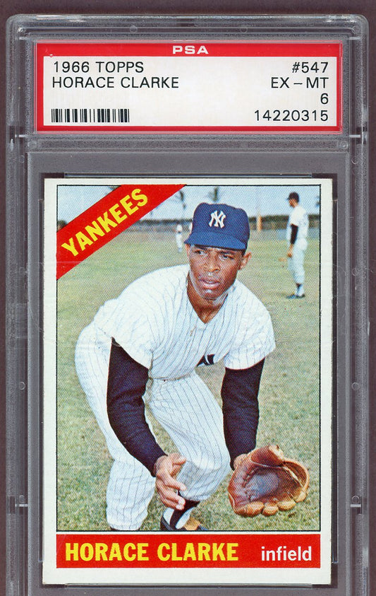 1966 Topps Baseball #547 Horace Clarke Yankees PSA 6 EX-MT 561095