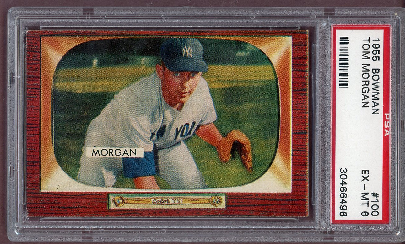 1955 Bowman Baseball #100 Tom Morgan Yankees PSA 6 EX-MT 561098