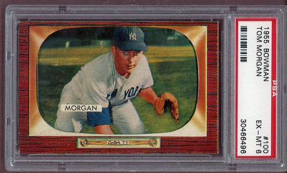 1955 Bowman Baseball #100 Tom Morgan Yankees PSA 6 EX-MT 561098