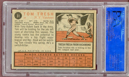 1962 Topps Baseball #031 Tom Tresh Yankees PSA 5 EX 561105