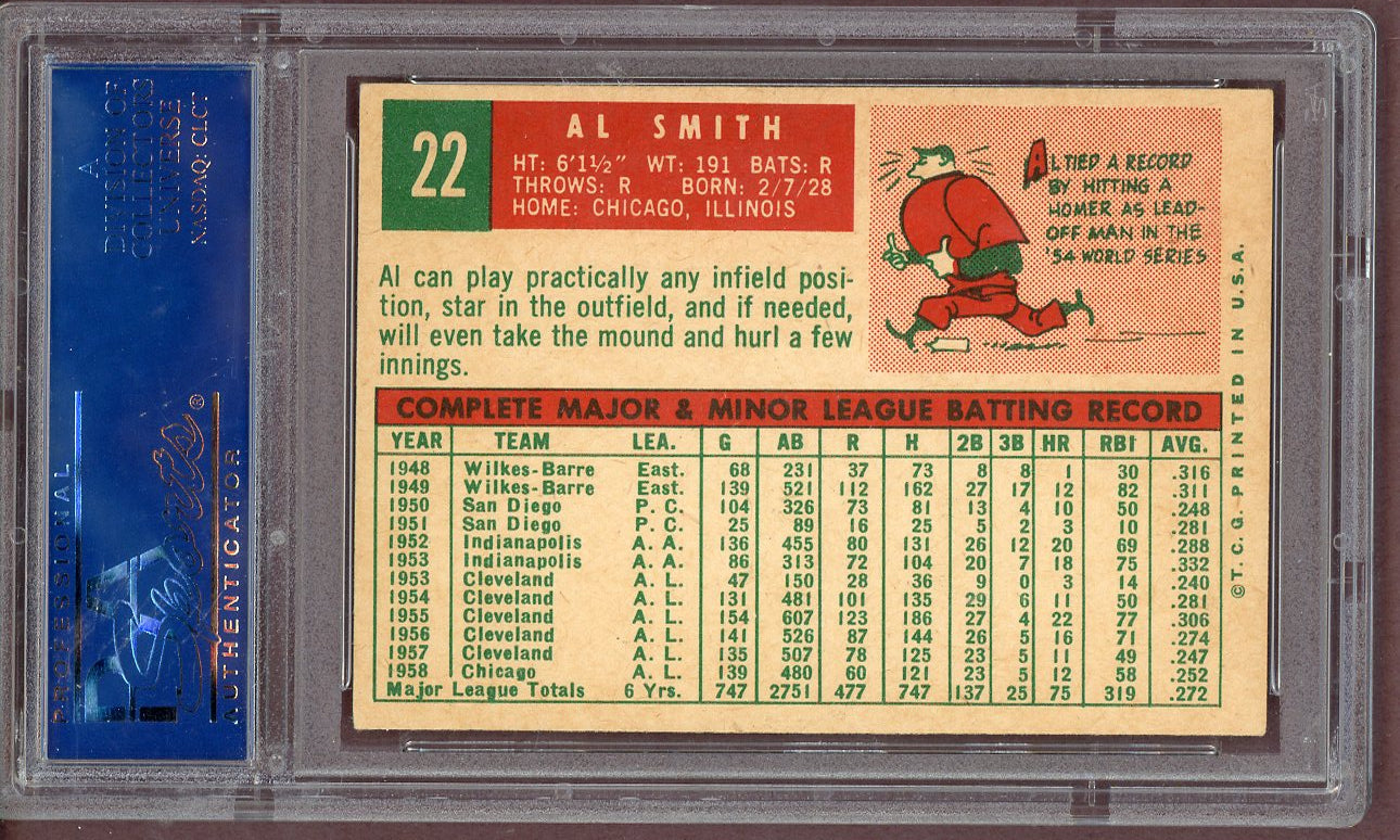1959 Topps Baseball #022 Al Smith White Sox PSA 5 EX 561109