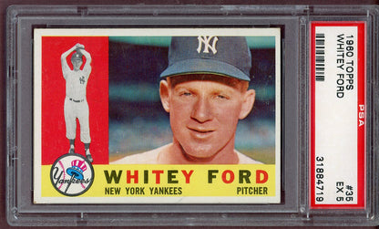 1960 Topps Baseball #035 Whitey Ford Yankees PSA 5 EX 561110