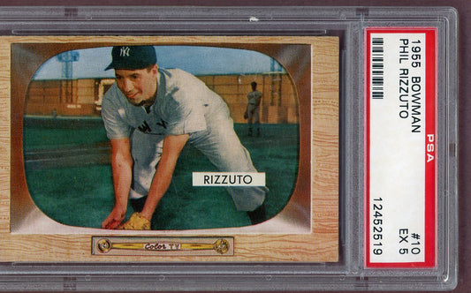 1955 Bowman Baseball #010 Phil Rizzuto Yankees PSA 5 EX 561112