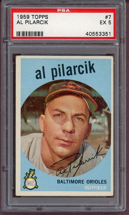 1959 Topps Baseball #007 Al Pilarcik Orioles PSA 5 EX 561114