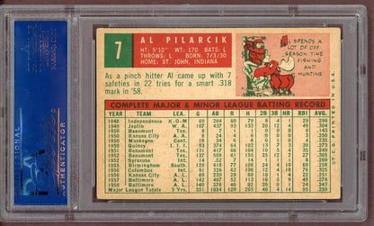 1959 Topps Baseball #007 Al Pilarcik Orioles PSA 5 EX 561114