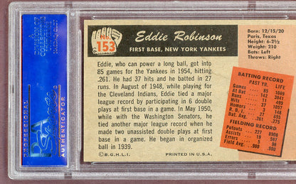 1955 Bowman Baseball #153 Eddie Robinson Yankees PSA 5 EX 561116