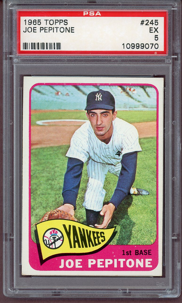 1965 Topps Baseball #245 Joe Pepitone Yankees PSA 5 EX 561117