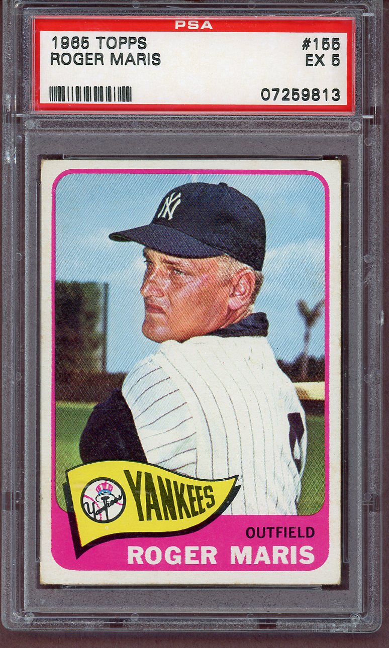 1965 Topps Baseball #155 Roger Maris Yankees PSA 5 EX 561121