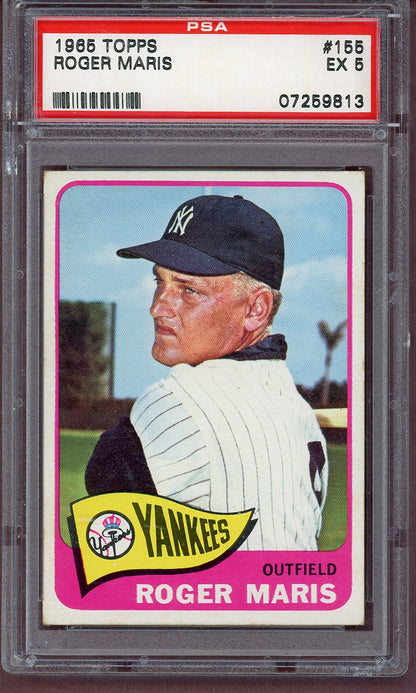 1965 Topps Baseball #155 Roger Maris Yankees PSA 5 EX 561121