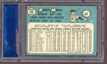 1965 Topps Baseball #155 Roger Maris Yankees PSA 5 EX 561121