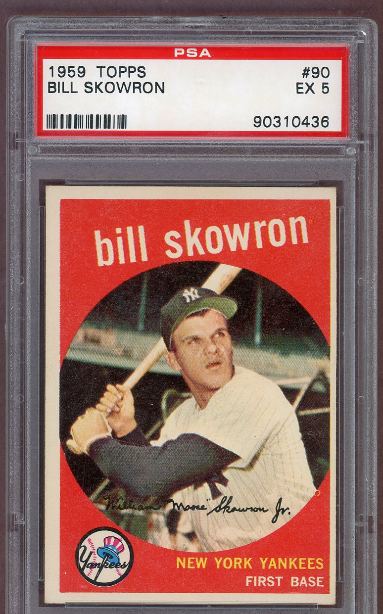 1959 Topps Baseball #090 Bill Skowron Yankees PSA 5 EX 561132