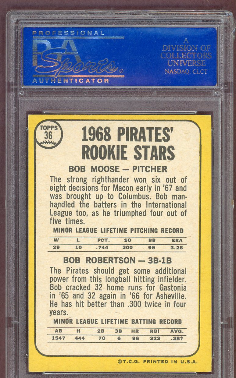 1968 Topps Baseball #036 Bob Robertson Pirates PSA 6 EX-MT 561136