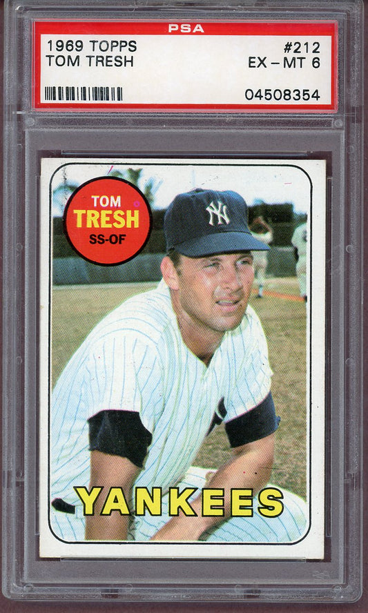 1969 Topps Baseball #212 Tom Tresh Yankees PSA 6 EX-MT 561141