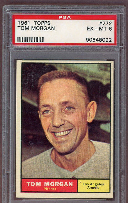 1961 Topps Baseball #272 Tom Morgan Angels PSA 6 EX-MT 561143