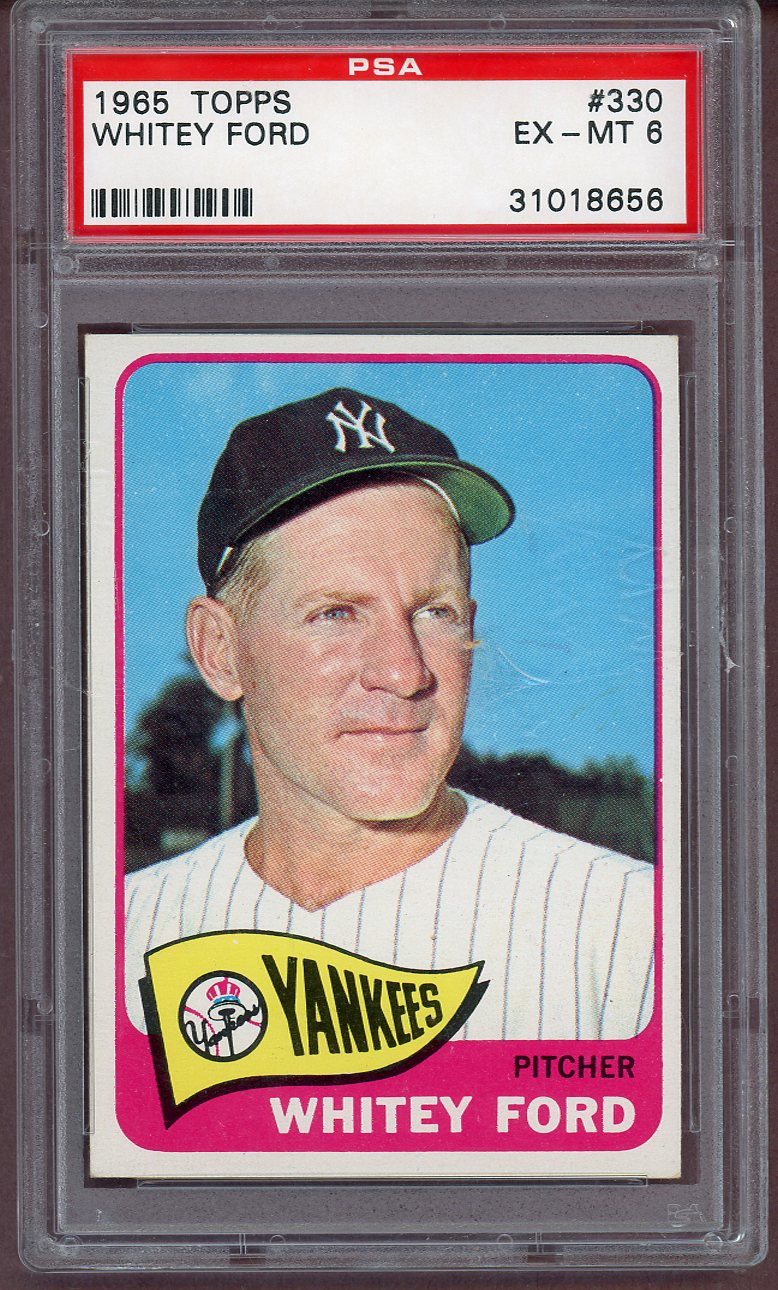 1965 Topps Baseball #330 Whitey Ford Yankees PSA 6 EX-MT 561146