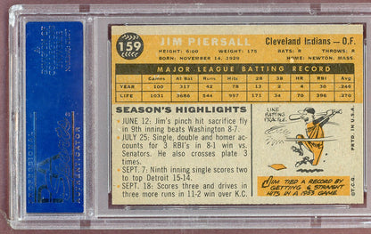 1960 Topps Baseball #159 Jimmy Piersall Indians PSA 6 EX-MT 561151