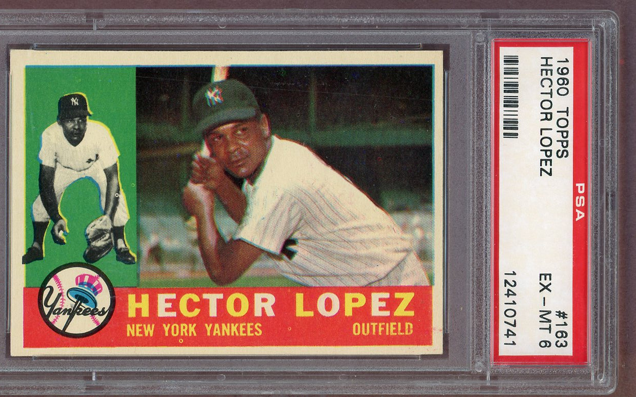 1960 Topps Baseball #163 Hector Lopez Yankees PSA 6 EX-MT 561152