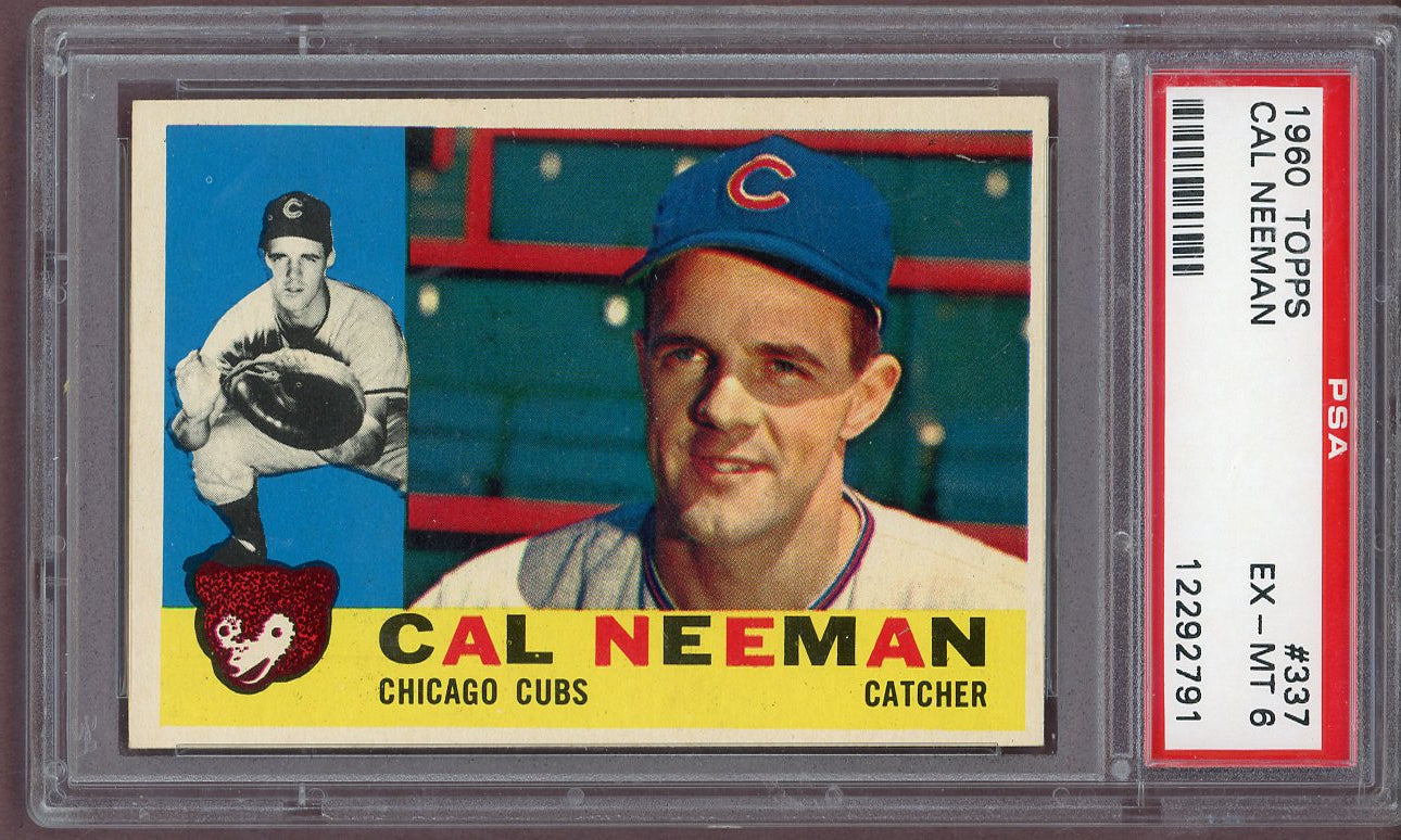 1960 Topps Baseball #337 Cal Neeman Cubs PSA 6 EX-MT 561153