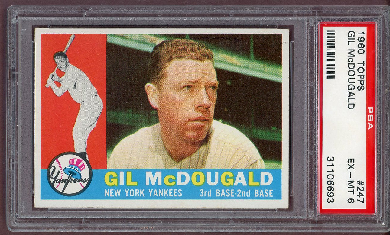 1960 Topps Baseball #247 Gil McDougald Yankees PSA 6 EX-MT 561154