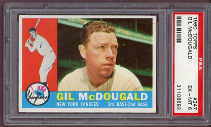 1960 Topps Baseball #247 Gil McDougald Yankees PSA 6 EX-MT 561154