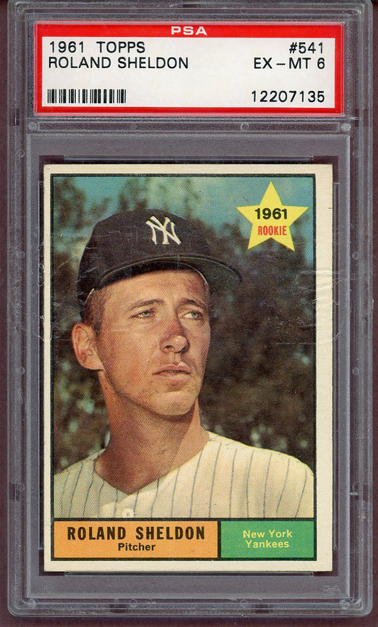 1961 Topps Baseball #541 Roland Sheldon Yankees PSA 6 EX-MT 561158