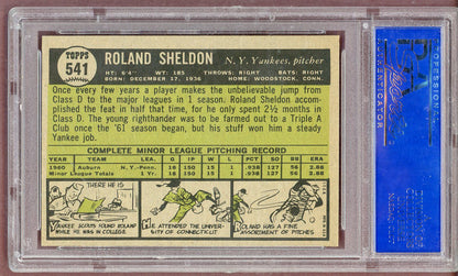 1961 Topps Baseball #541 Roland Sheldon Yankees PSA 6 EX-MT 561158