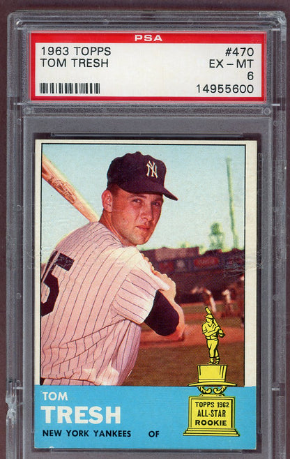 1963 Topps Baseball #470 Tom Tresh Yankees PSA 6 EX-MT 561159
