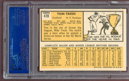 1963 Topps Baseball #470 Tom Tresh Yankees PSA 6 EX-MT 561159