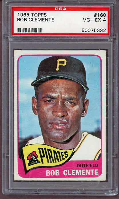 1965 Topps Baseball #160 Roberto Clemente Pirates PSA 4 VG-EX 561161