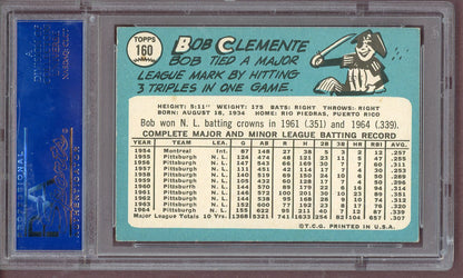 1965 Topps Baseball #160 Roberto Clemente Pirates PSA 4 VG-EX 561161
