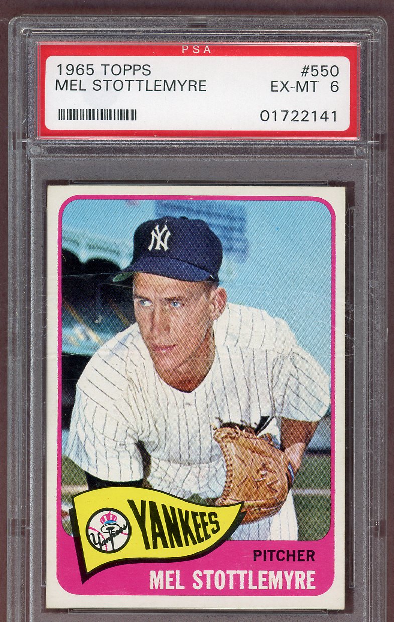 1965 Topps Baseball #550 Mel Stottlemyre Yankees PSA 6 EX-MT 561163