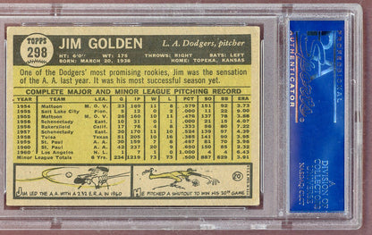1961 Topps Baseball #298 Jim Golden Dodgers PSA 5 EX 561171