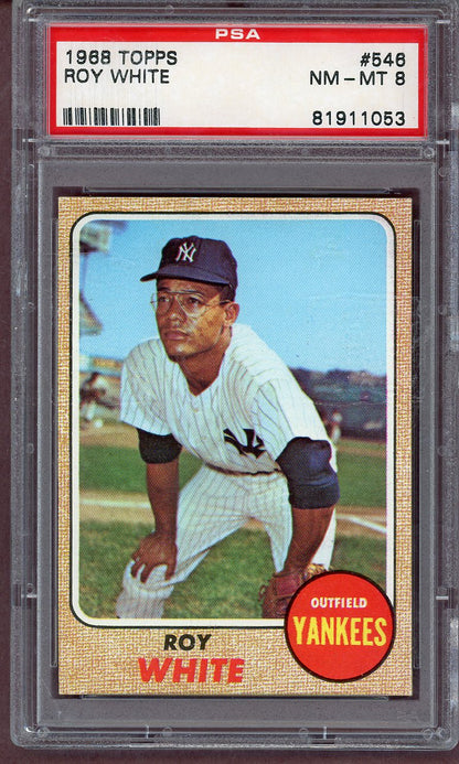 1968 Topps Baseball #546 Roy White Yankees PSA 8 NM/MT 561177