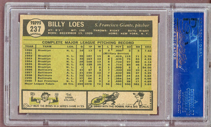 1961 Topps Baseball #237 Billy Loes Giants PSA 7 NM 561193