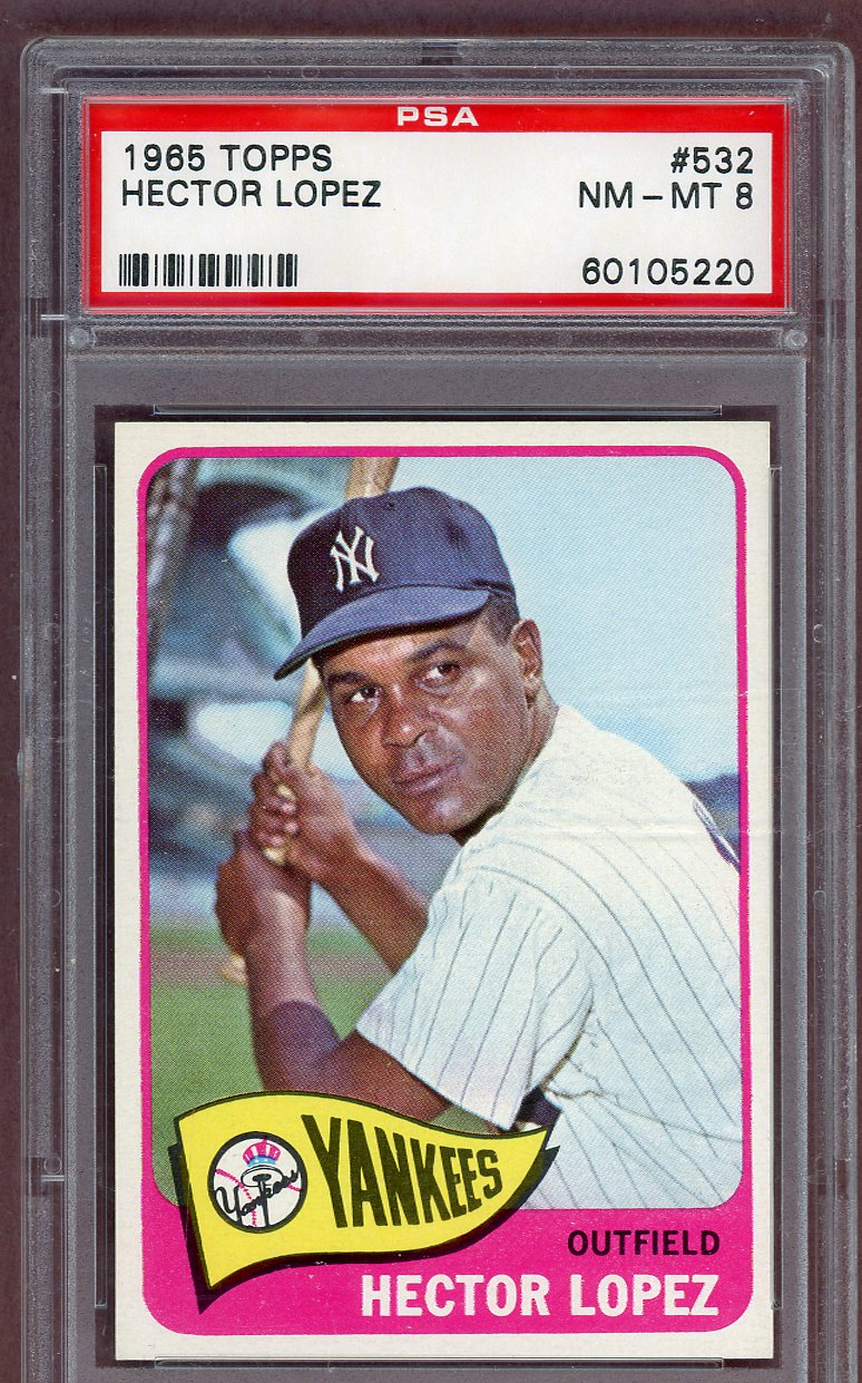 1965 Topps Baseball #532 Hector Lopez Yankees PSA 8 NM/MT 561200