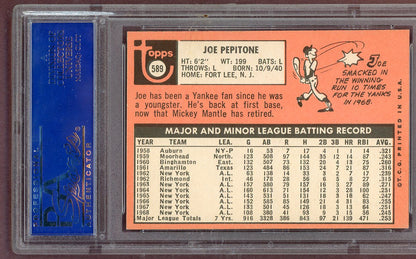 1969 Topps Baseball #589 Joe Pepitone Yankees PSA 8 NM/MT 561204