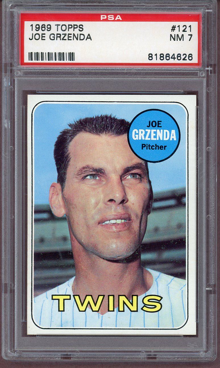 1969 Topps Baseball #121 Joe Grzenda Twins PSA 7 NM 561205