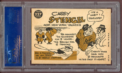 1960 Topps Baseball #227 Casey Stengel Yankees PSA 7 NM 561206