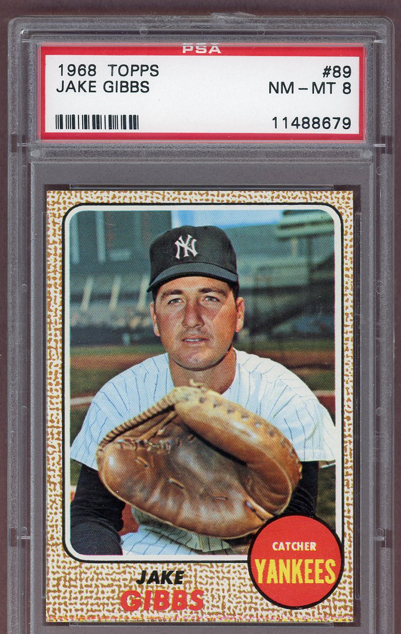 1968 Topps Baseball #089 Jake Gibbs Yankees PSA 8 NM/MT 561207