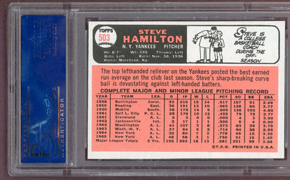 1966 Topps Baseball #503 Steve Hamilton Yankees PSA 7 NM 561208