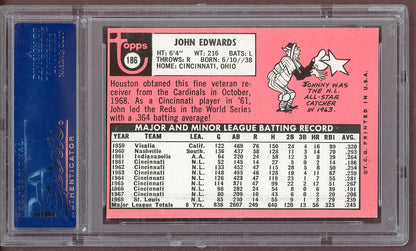 1969 Topps Baseball #186 John Edwards Astros PSA 7 NM 561214